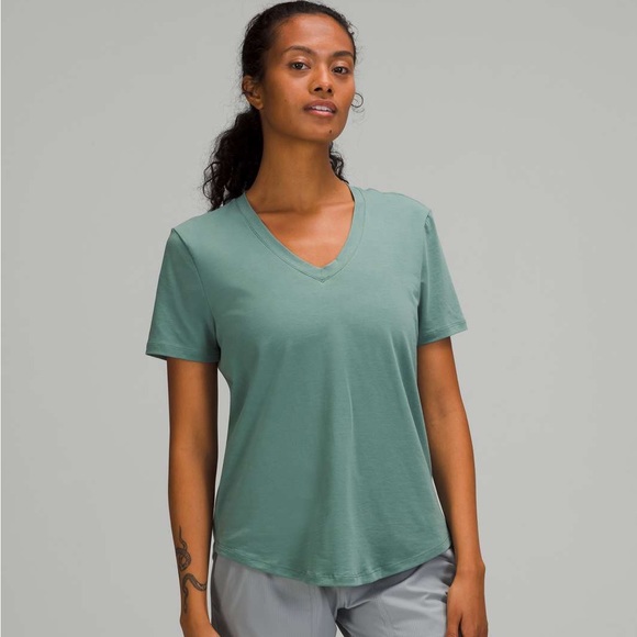 lululemon athletica Tops - Lululemon V-Neck Love Tee in tidewater teal size 16 new with tags